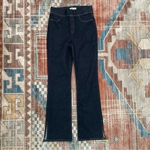 Madewell Pull On Skinny Flare High Rise Stretch Dark Wash Jeans Size 28